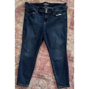 Torrid Women's Jegging Denim Jeans Dark Blue Button Fly Stretch 5-Pocket